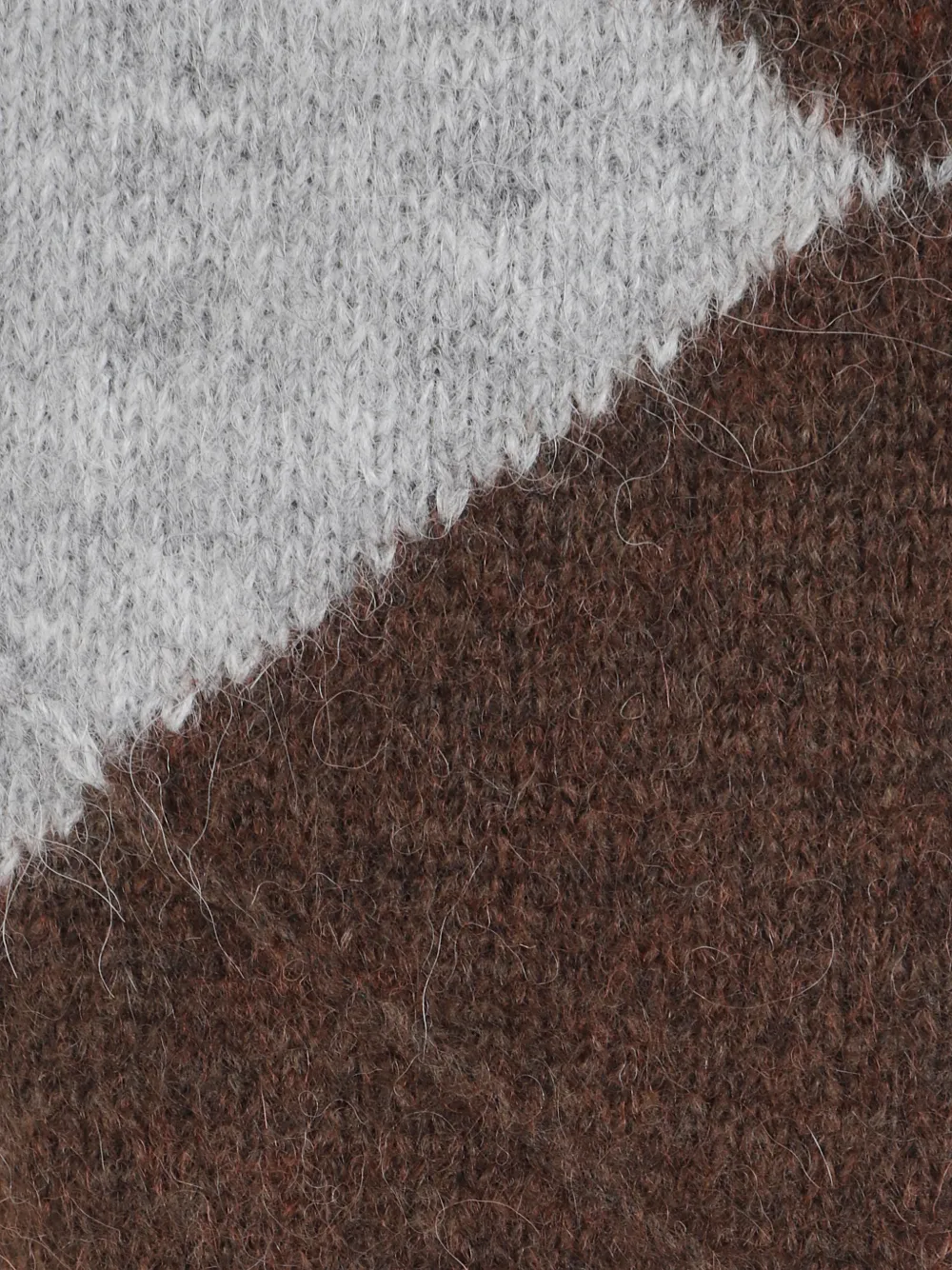 Tommy Hilfiger Argyle Knitted Sweater In Gray