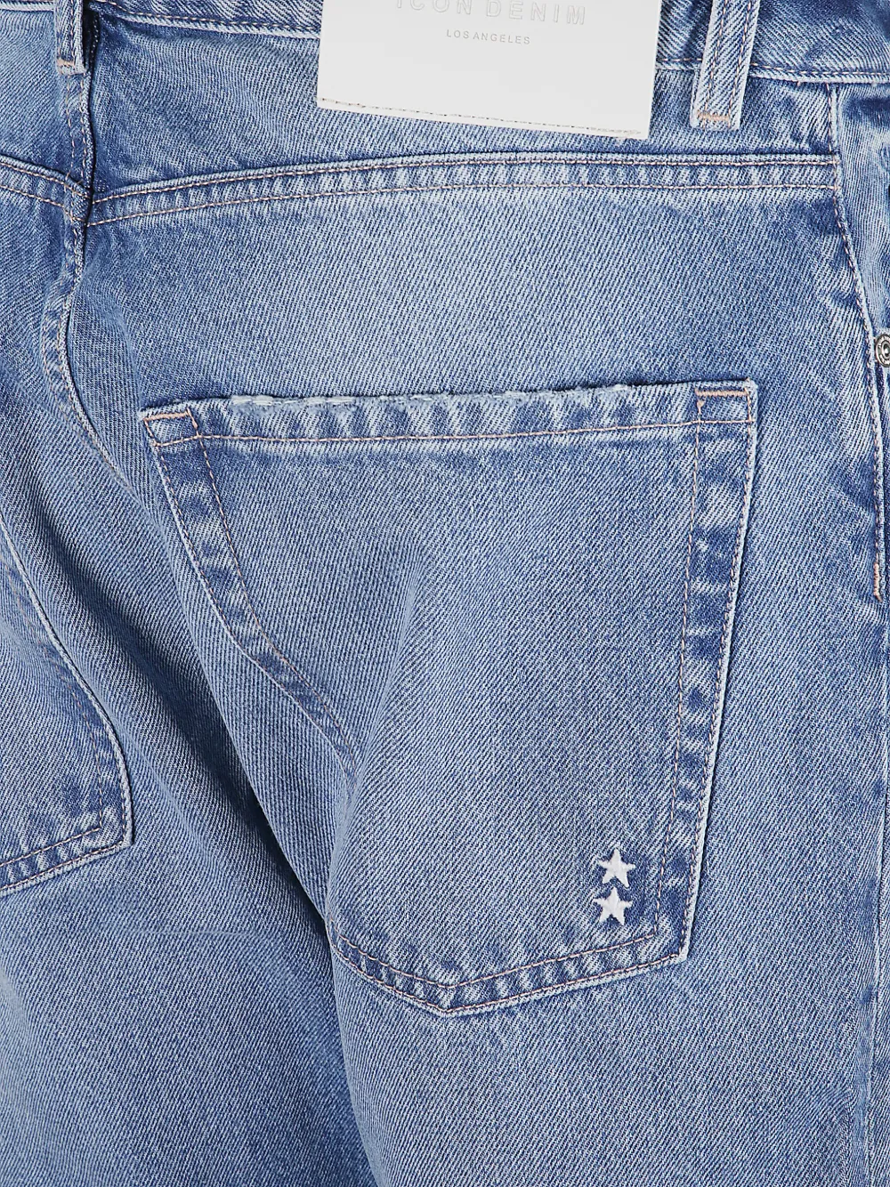 ICON DENIM Josh buttoned straight-leg jeans Blauw