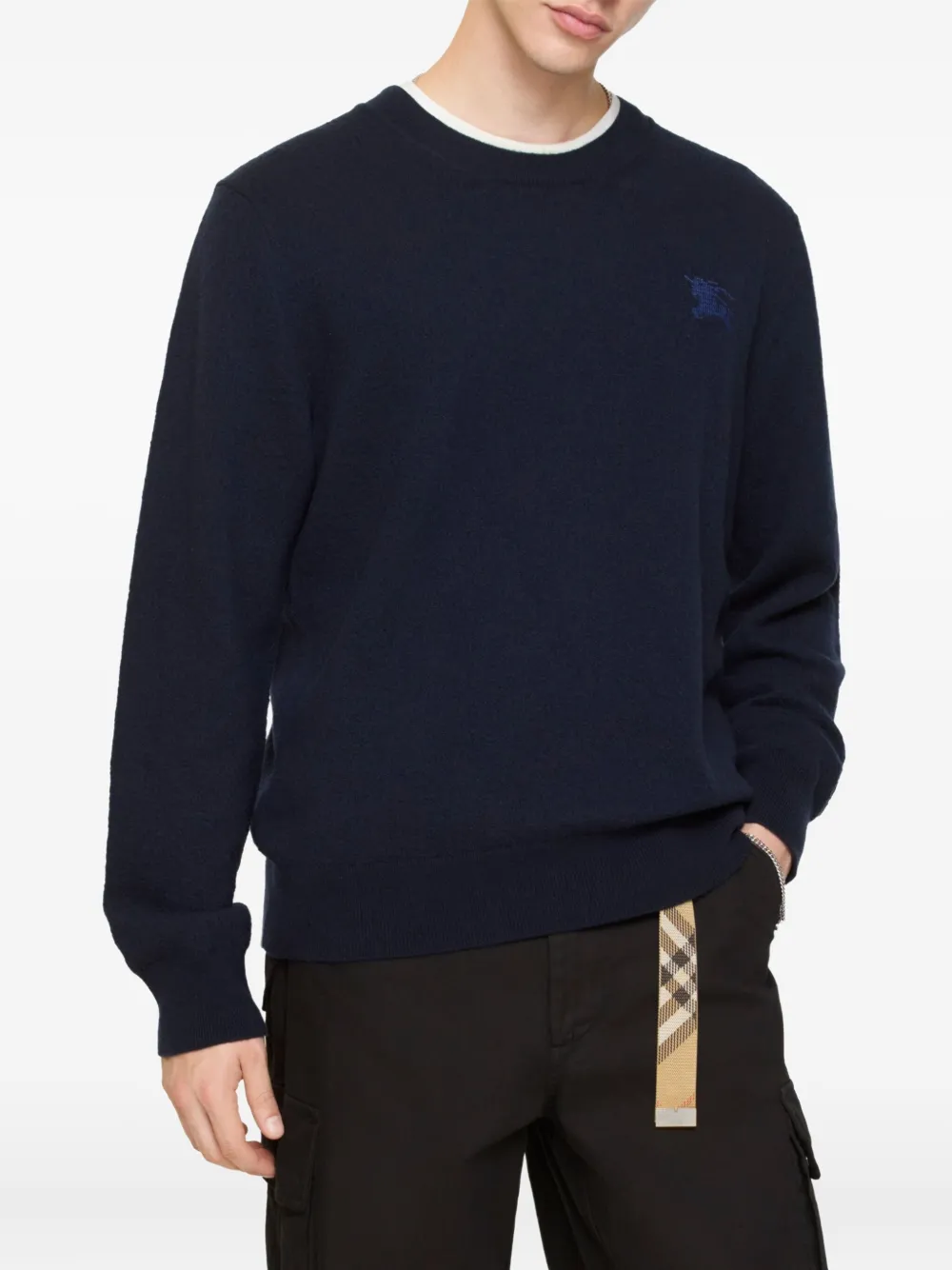 Burberry Equestrian Knight trui met ronde hals - Blauw