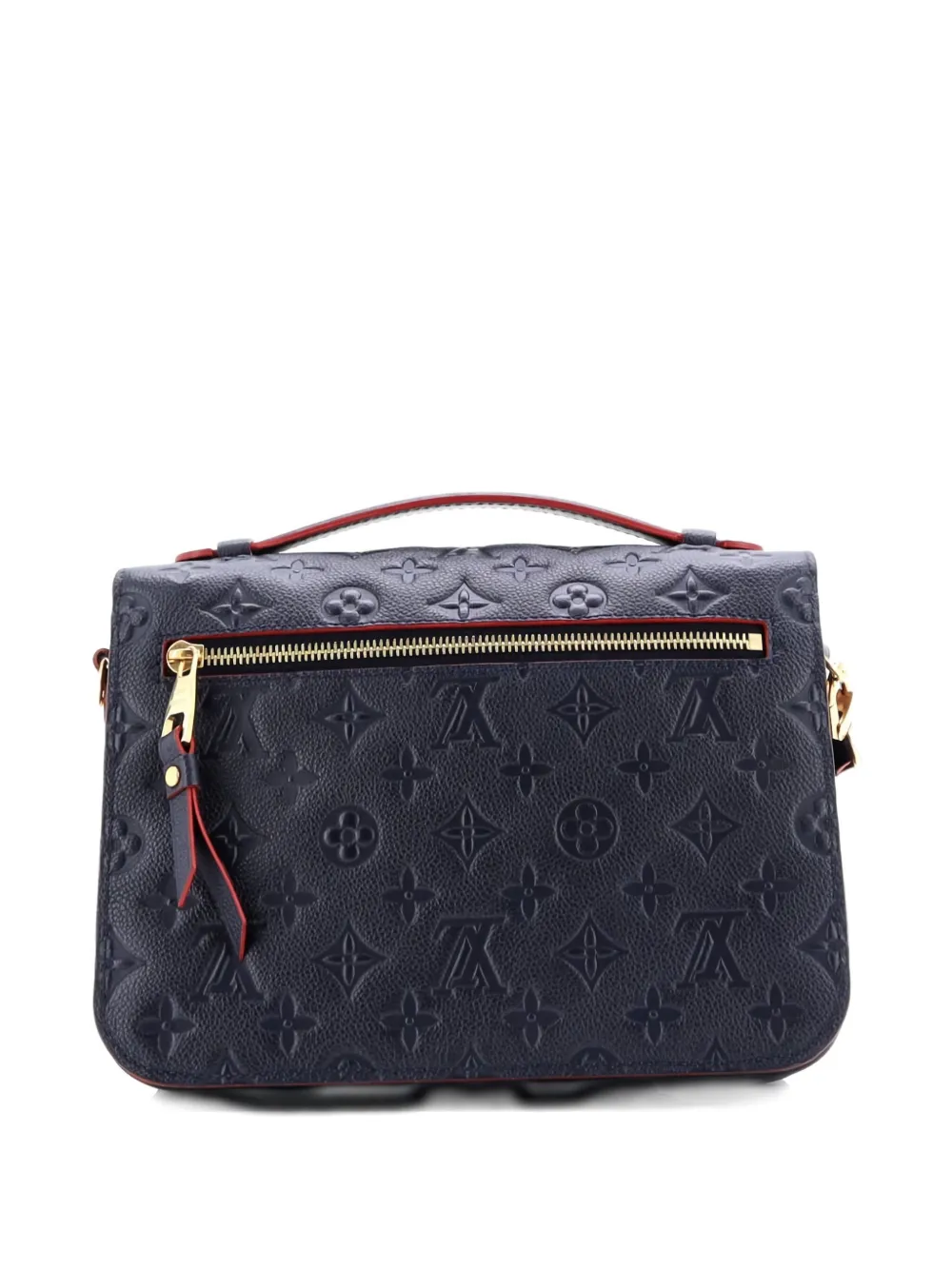 LOUIS VUITTON Pre-owned Pochette Metis Monogram Empreinte Leather Crossbody Bag In Blue