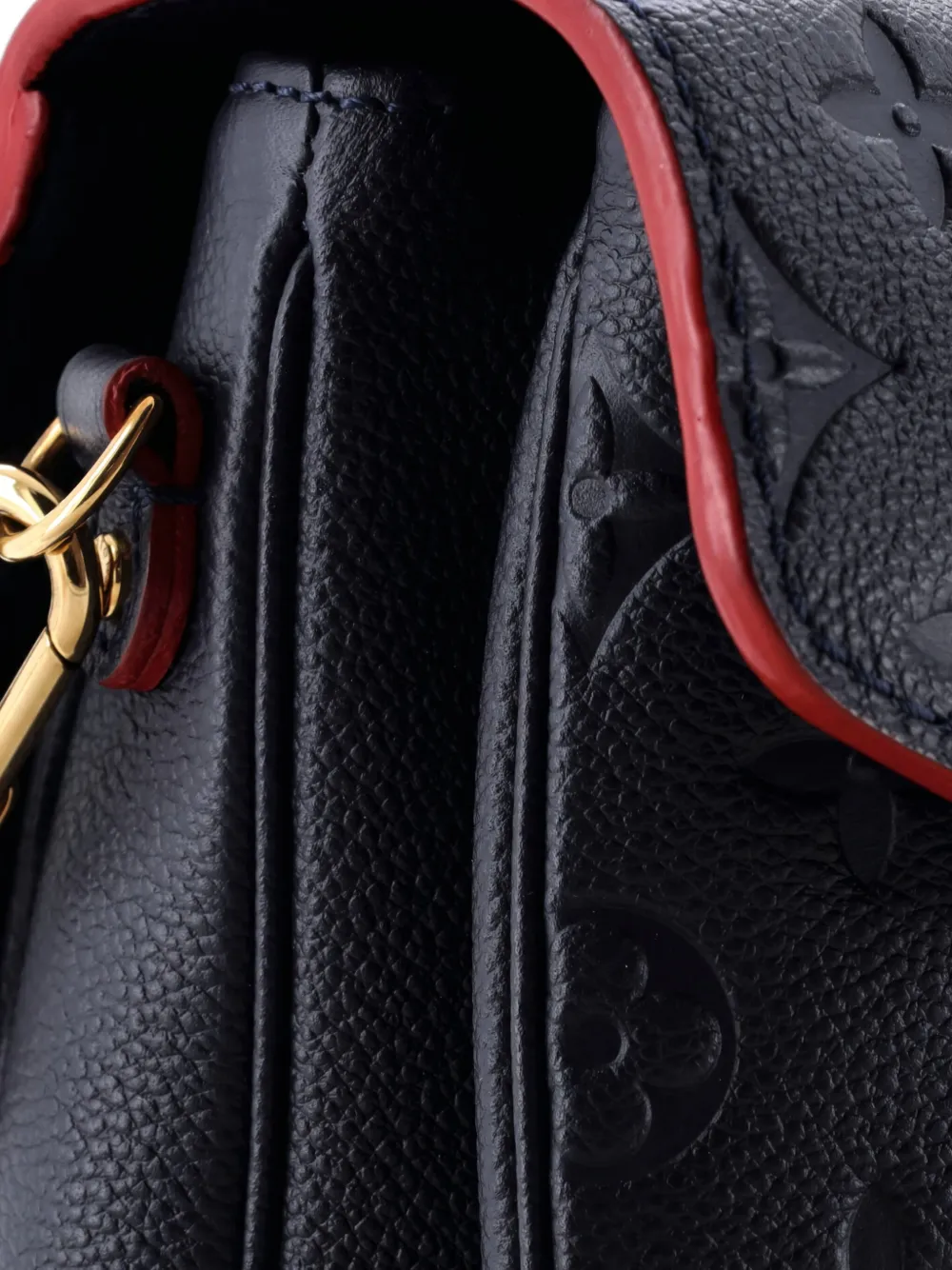 LOUIS VUITTON Pre-owned Pochette Metis Monogram Empreinte Leather Crossbody Bag In Blue