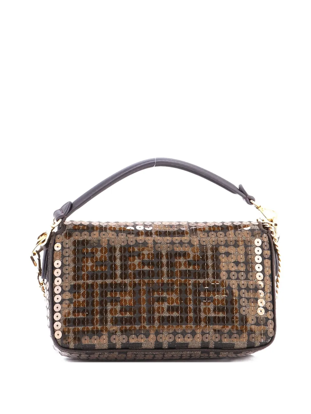 Fendi Pre-Owned Baguette NM Bag Sequin Embellished Zucca Canvas Mini crossbody bag | Pre-Owned | Image 2