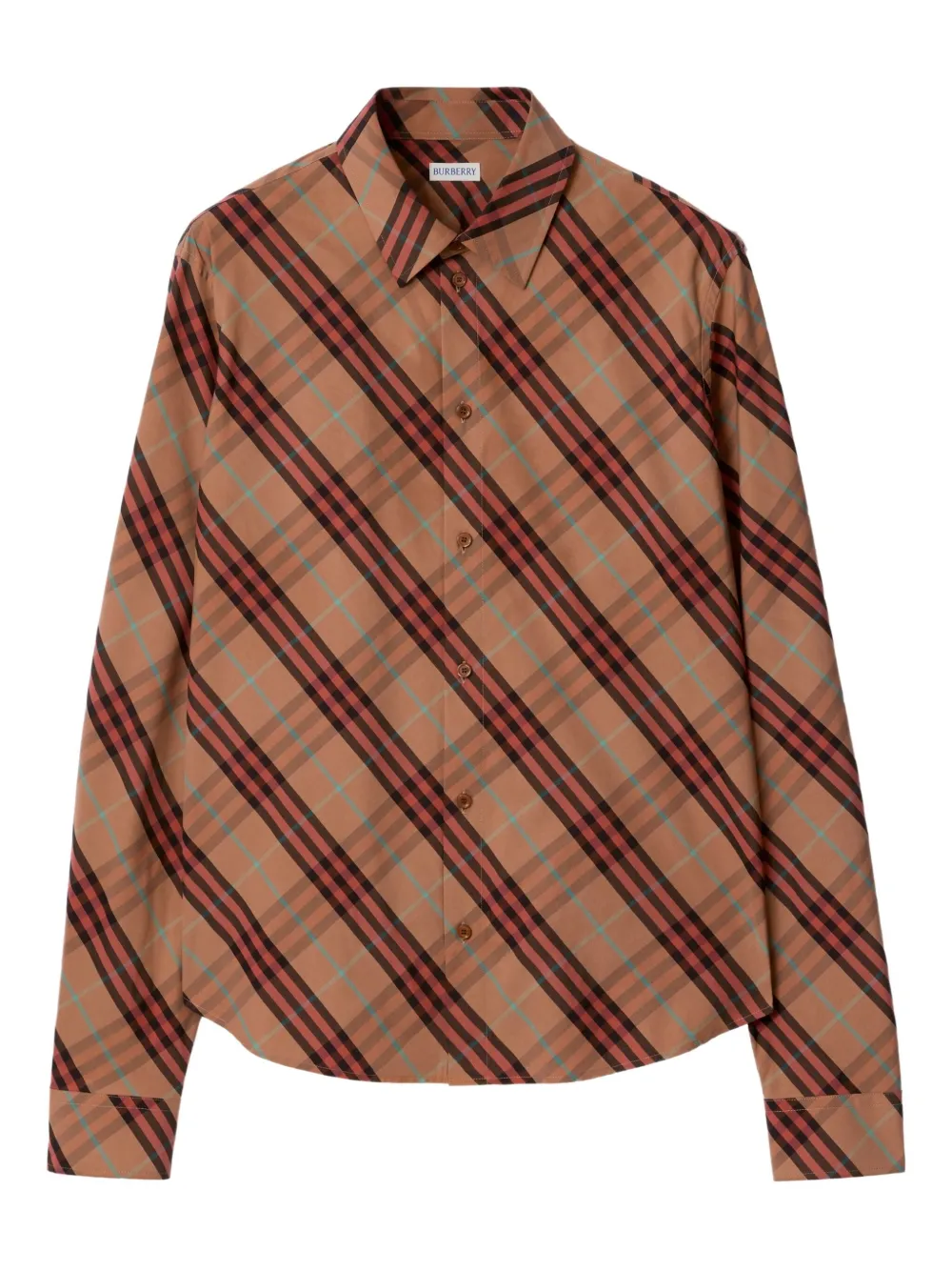 Burberry checked buttoned cotton shirt - Braun