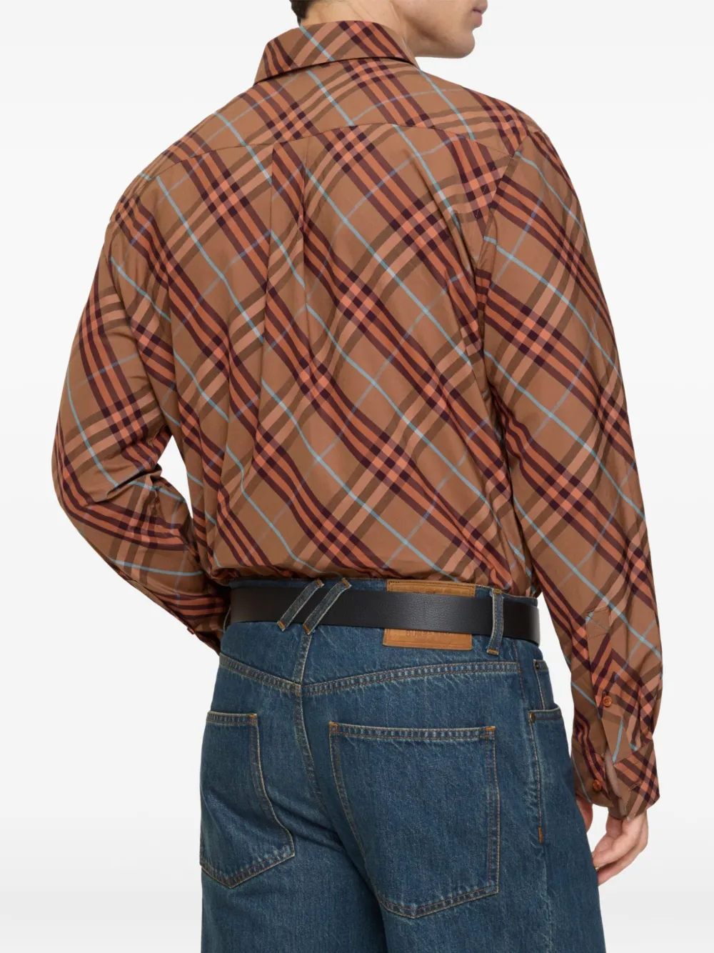 Burberry checked buttoned cotton shirt Bruin