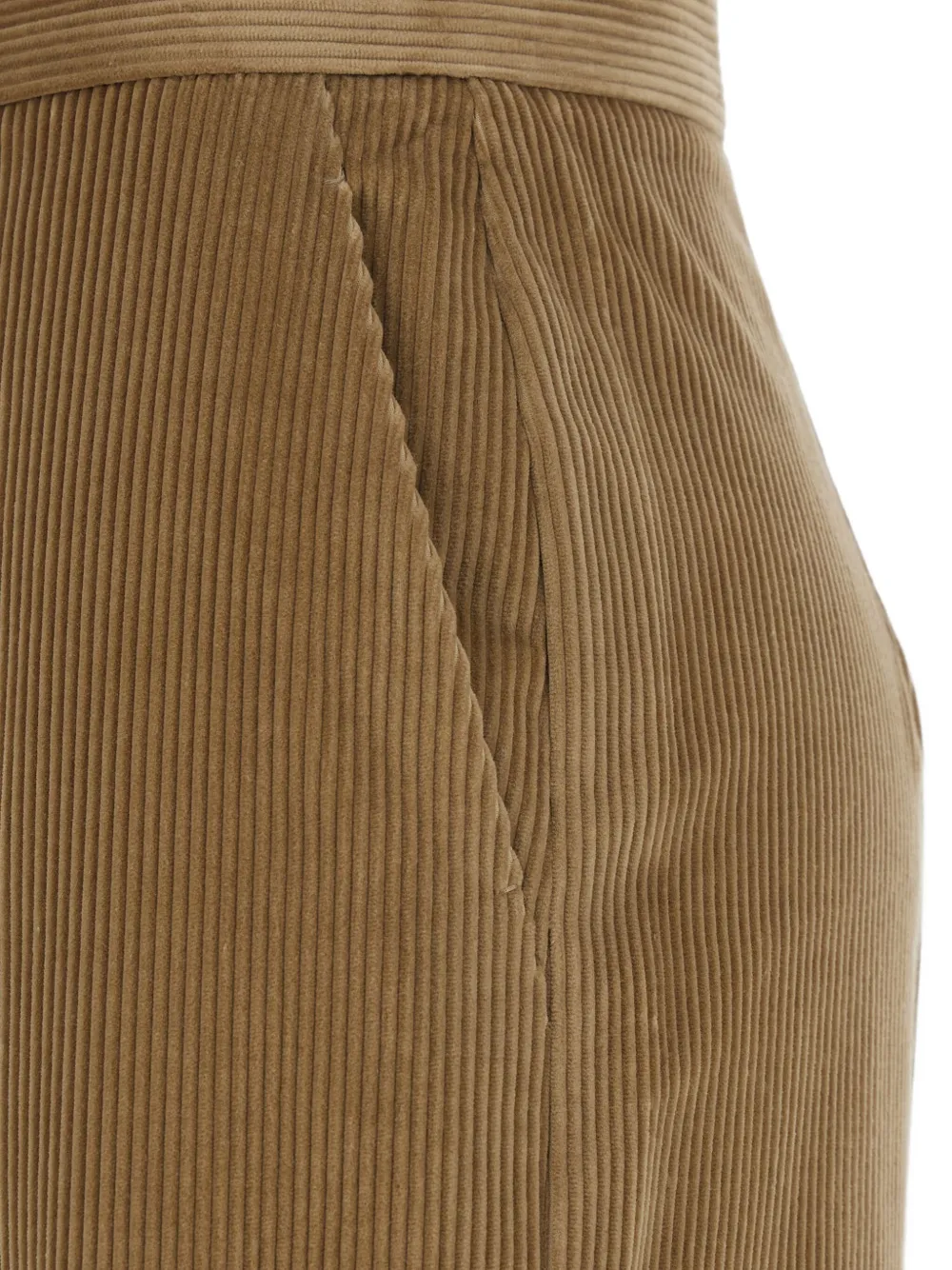 Max Mara High-waist Corduroy Trousers In Brown