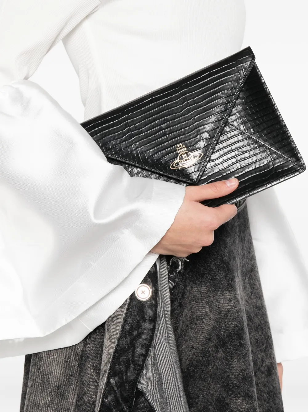 Vivienne Westwood Clutch met print - Bruin