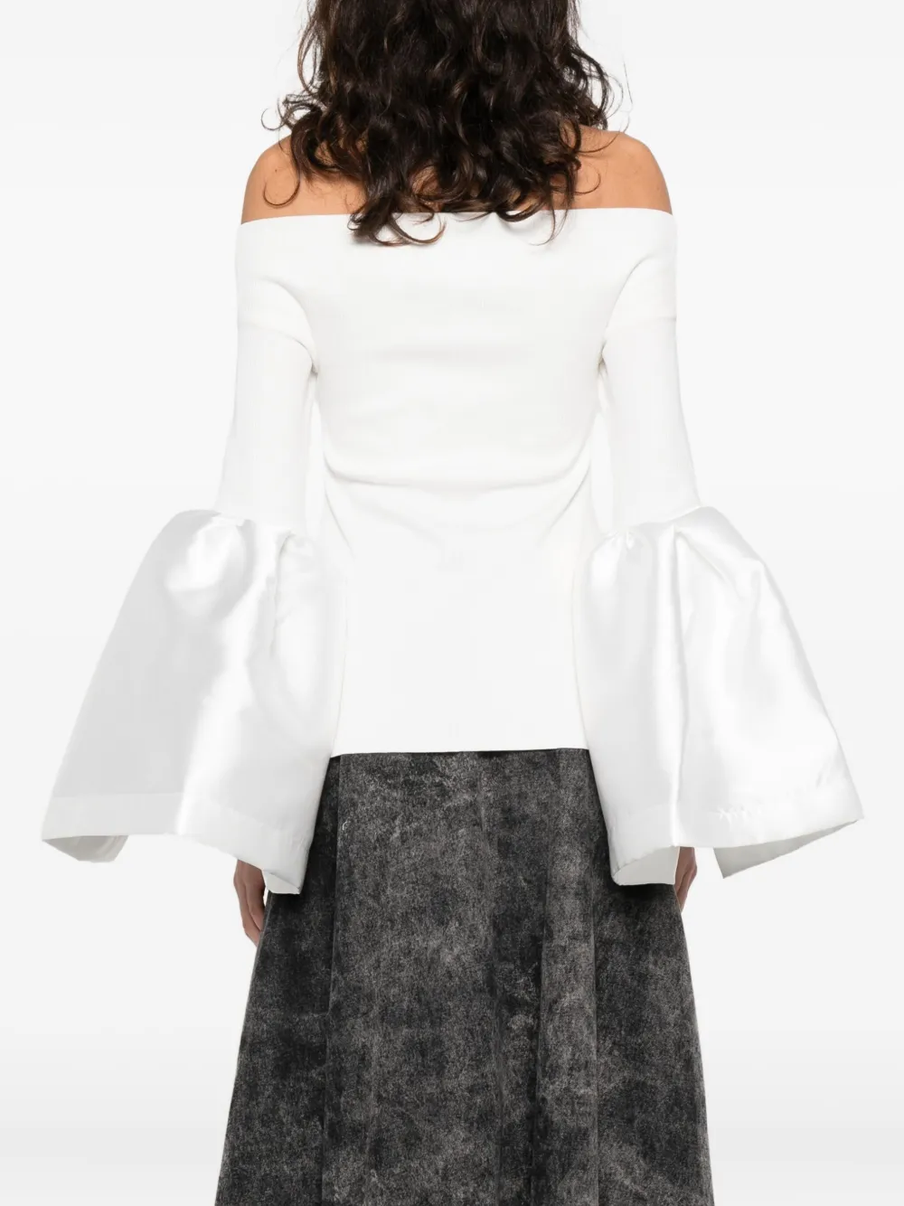 Marques'Almeida Off-shoulder top Wit