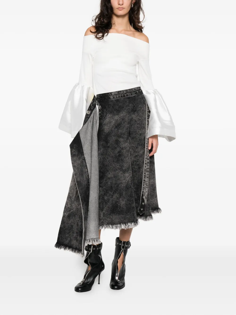 Marques'Almeida Off-shoulder top - Wit