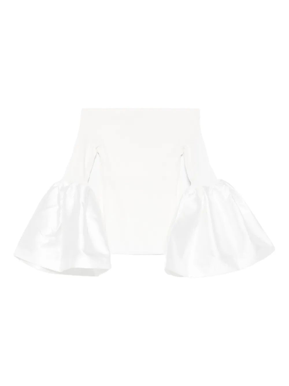 Marques'Almeida off-shoulder puff-sleeve top - Bianco