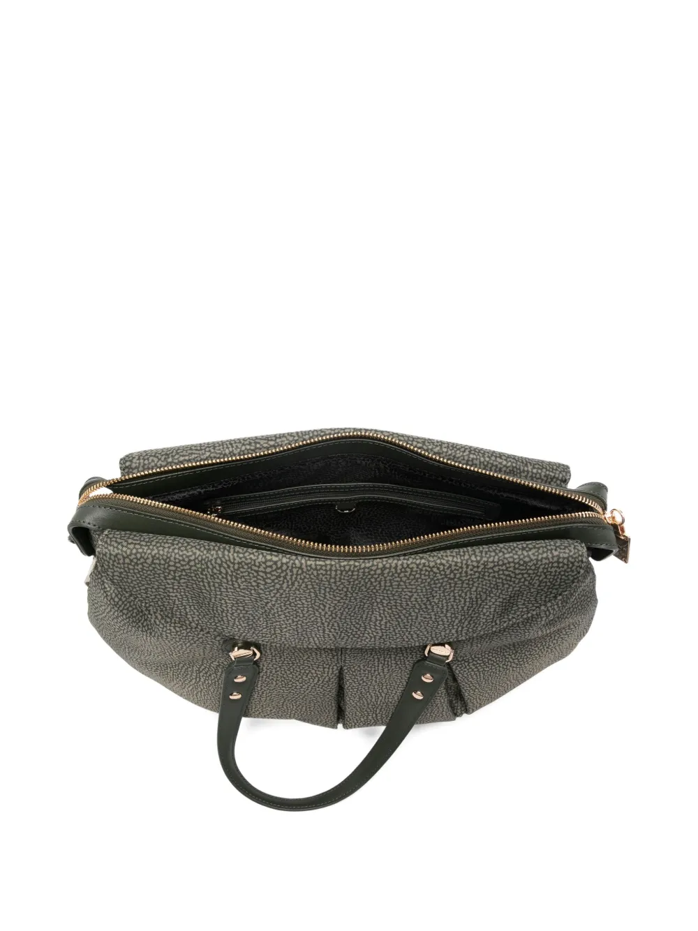 Borbonese Pleat-detail Tote Bag In Green