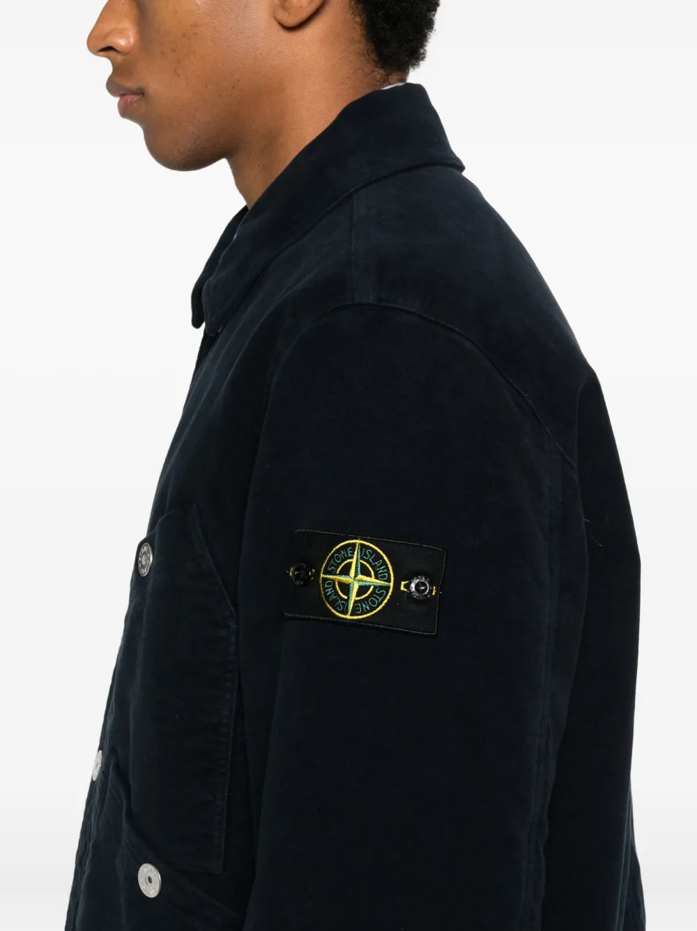 Stone Island Jack met zakken Blauw