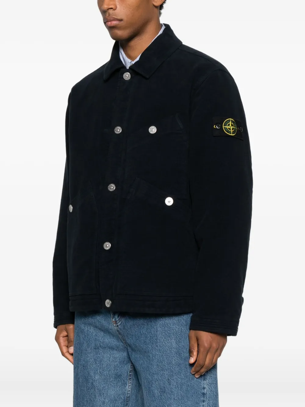 Stone Island Jack met zakken Blauw