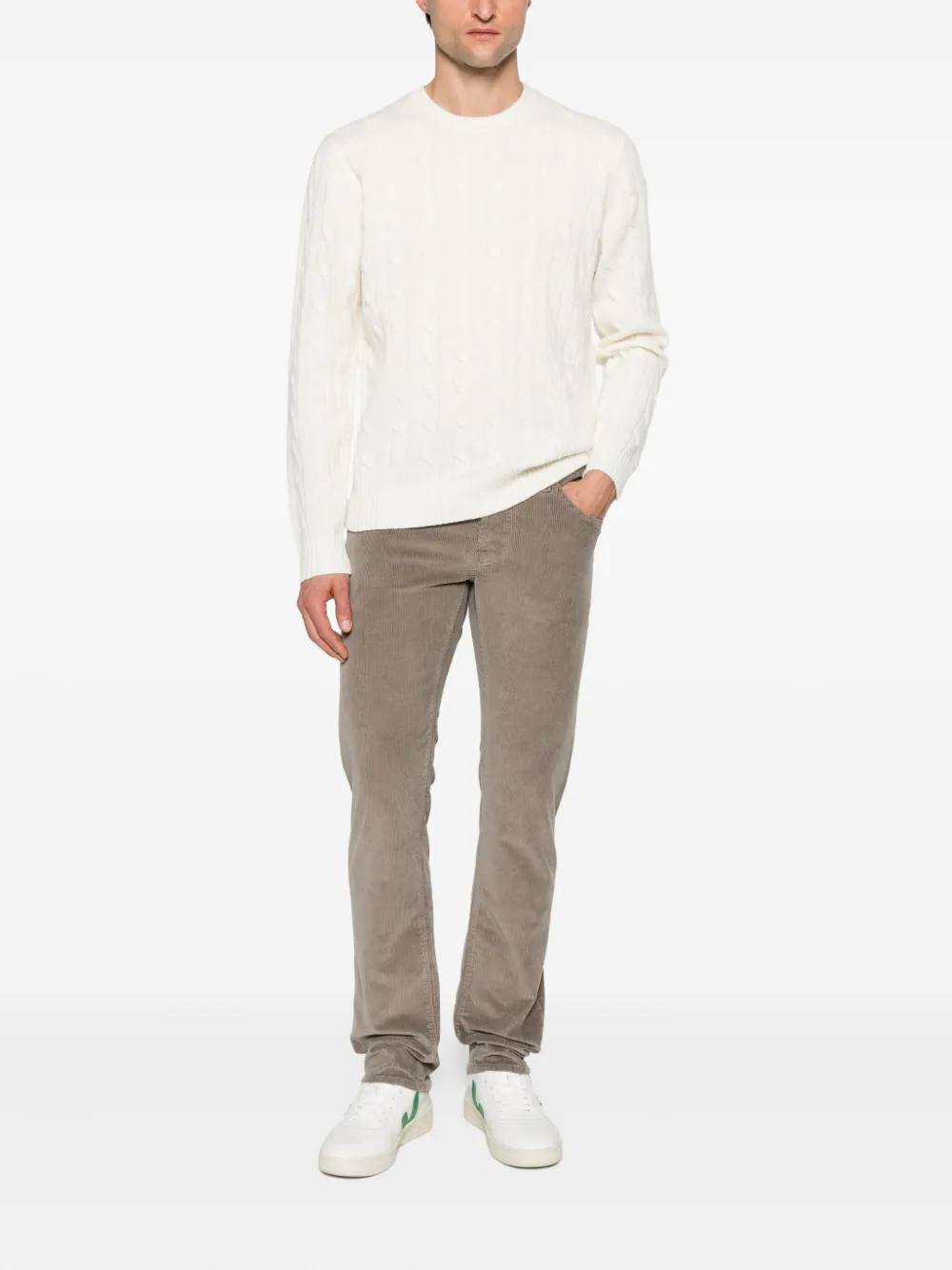 Jacob Cohën Ribfluwelen broek - Grijs