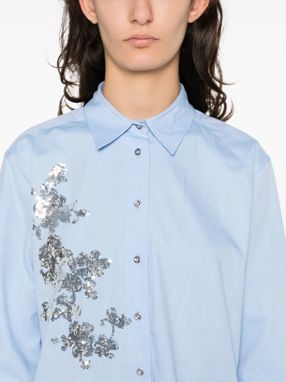 亮片刺绣衬衫