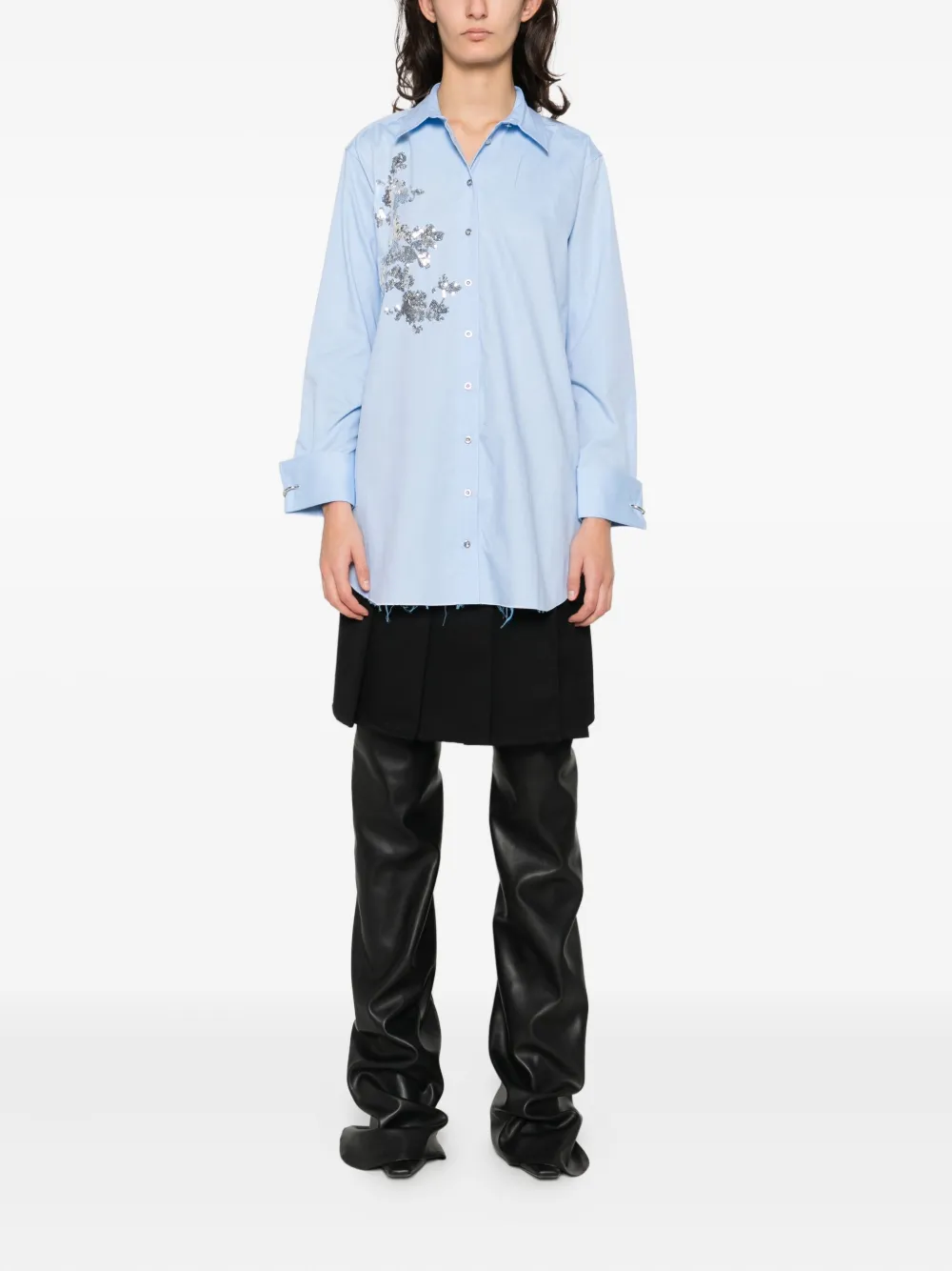 Marques'Almeida Blouse met pailletten - Zwart