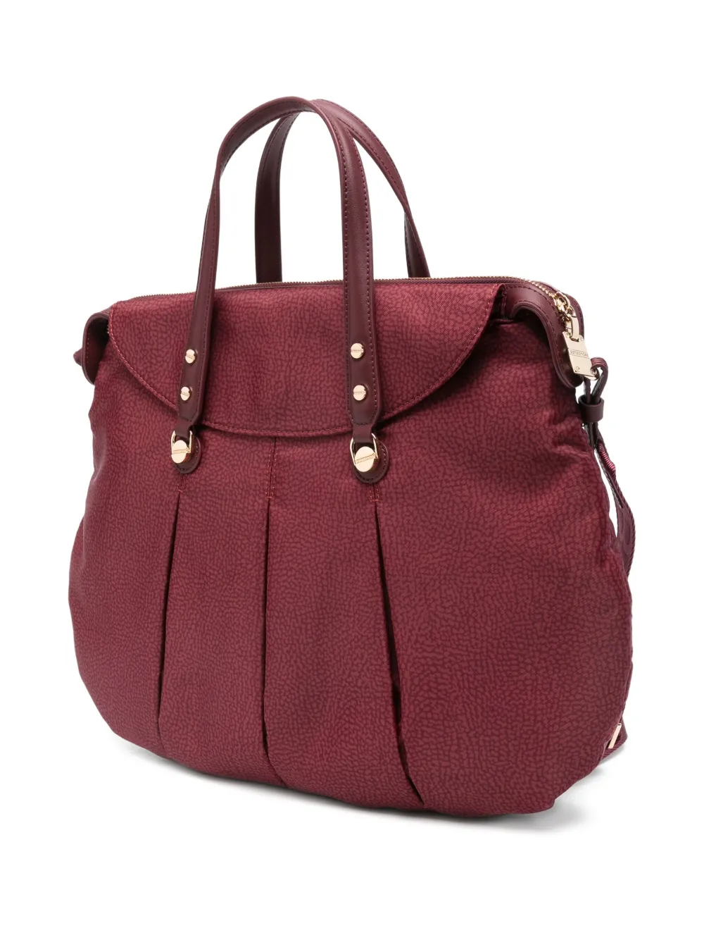 Borbonese Pleat-detail Tote Bag In Red