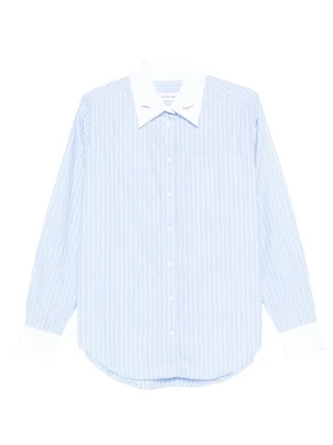 Maison Labiche stripes embroidered collar shirt