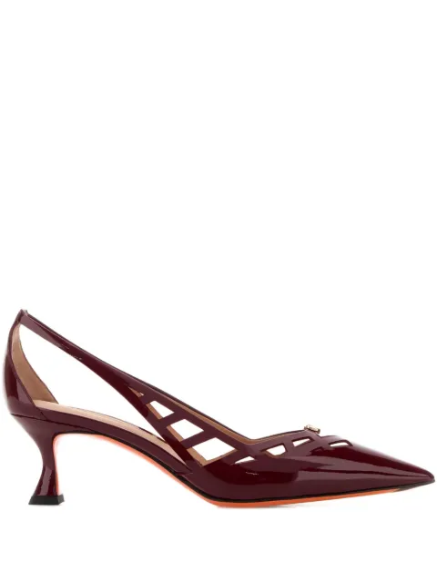 Santoni 55mm Stella cut-out leather pumps