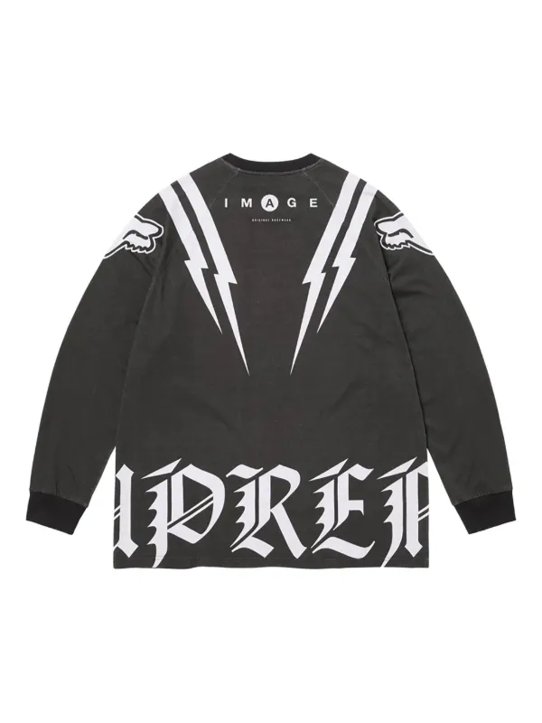 Supreme x Fox Racing® long-sleeve T-shirt | Black | FARFETCH