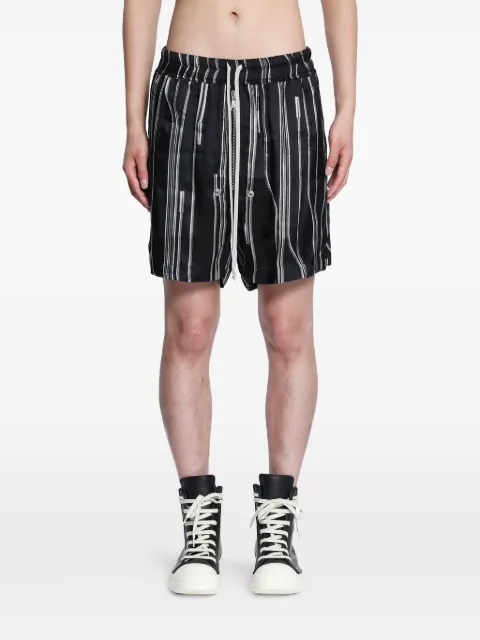 Rick Owens shorts con rayas estampadas