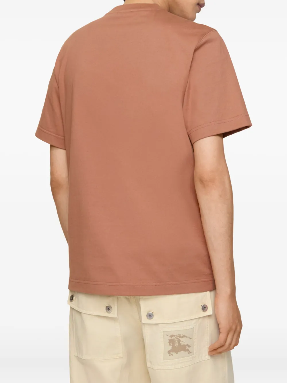 Burberry Ekd Cotton T-shirt In Brown