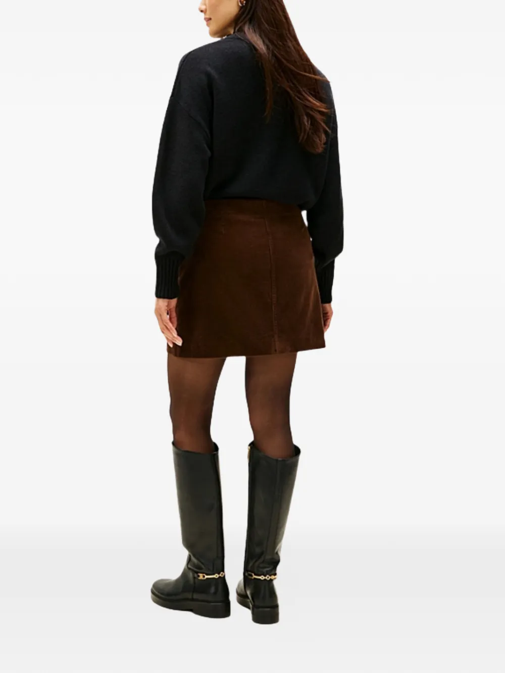 Tommy Hilfiger corduroy pocket skirt - Bruin