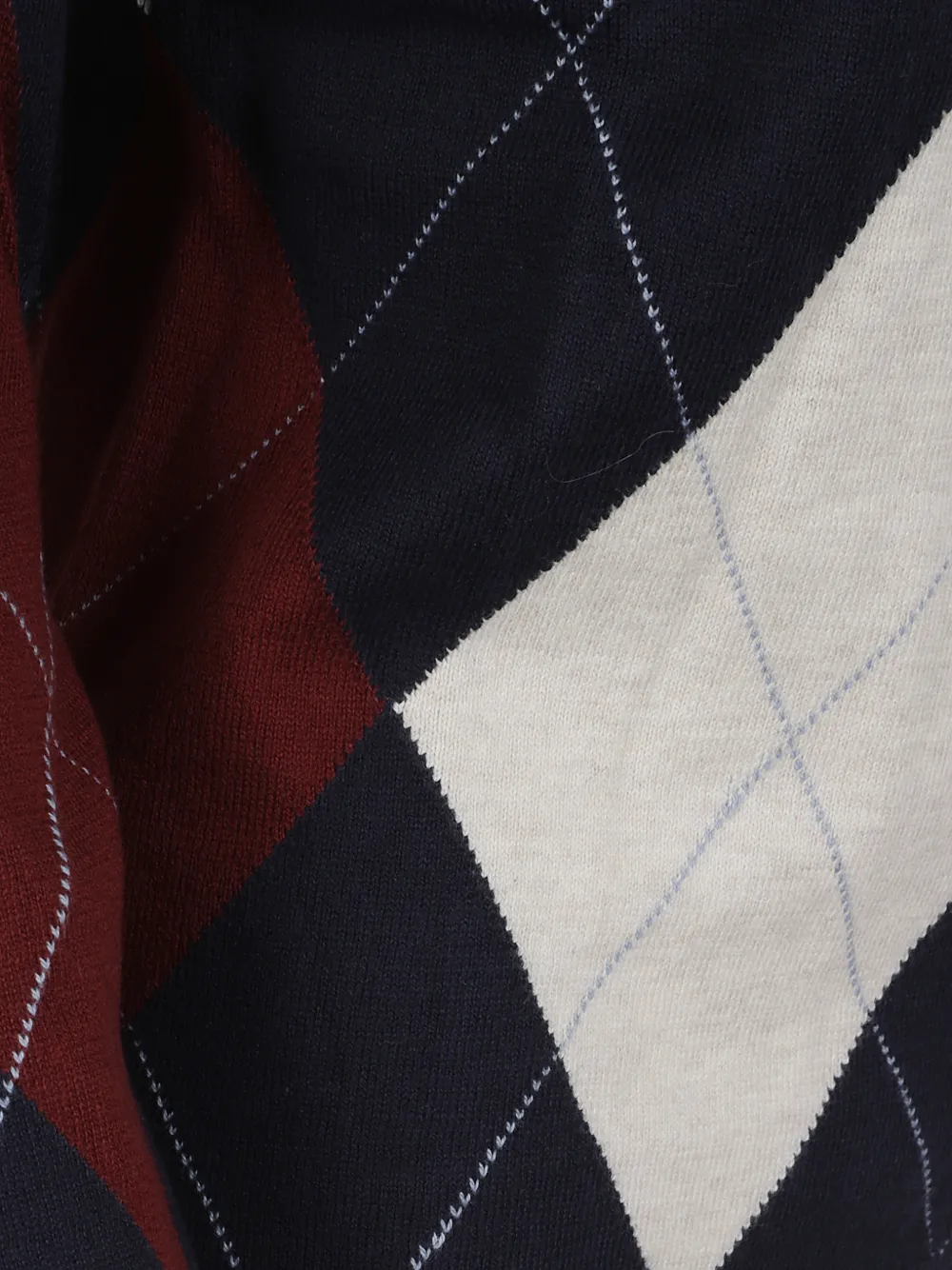 Tommy Hilfiger Argyle Cotton Polo Knit In Multi