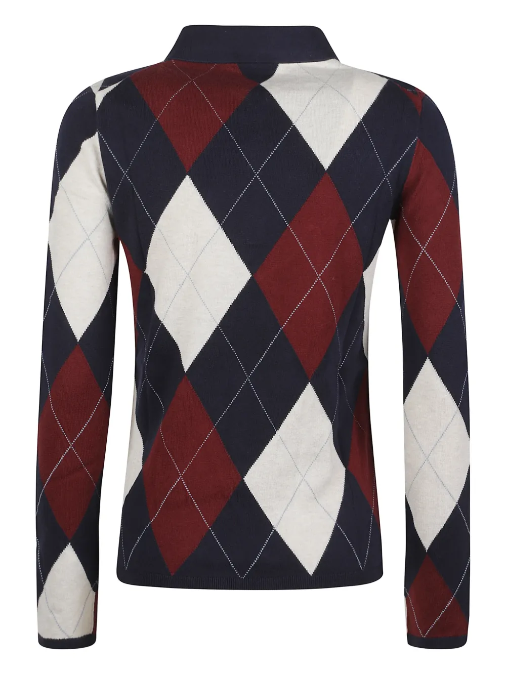 Tommy Hilfiger Argyle Cotton Polo Knit In Multi