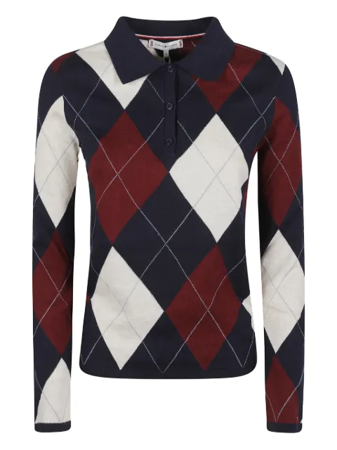 Tommy Hilfiger polo de punto a rombos