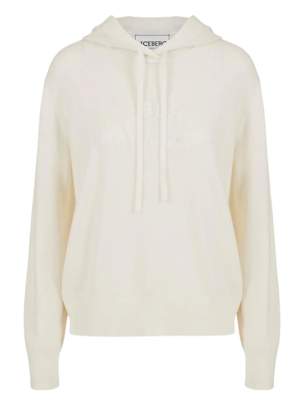 Iceberg Logo Hooded Sweatshirt In Neutral