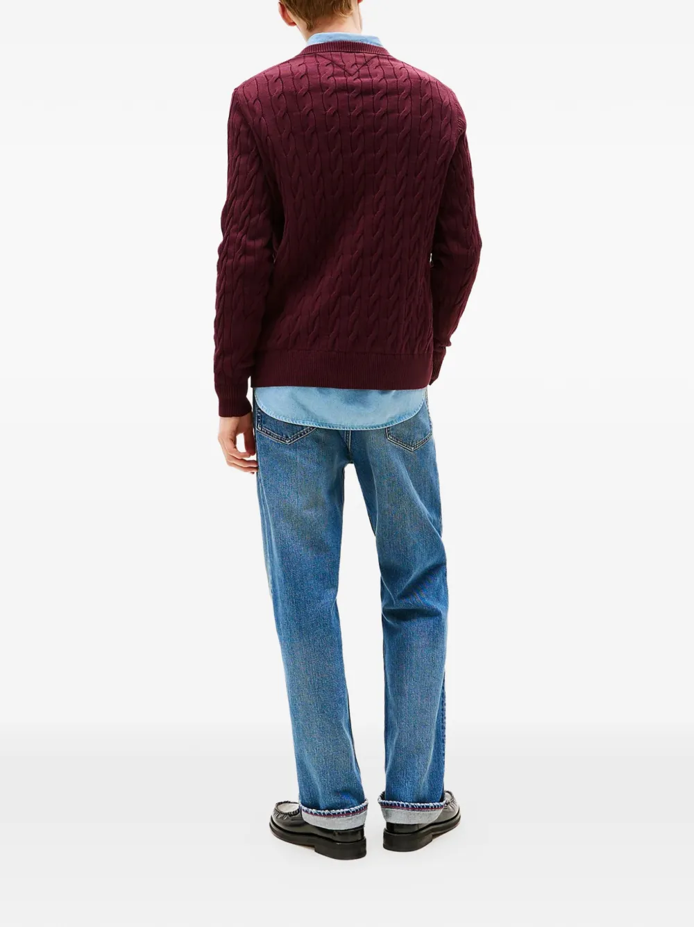 Tommy Hilfiger cable knit sweater - Rood