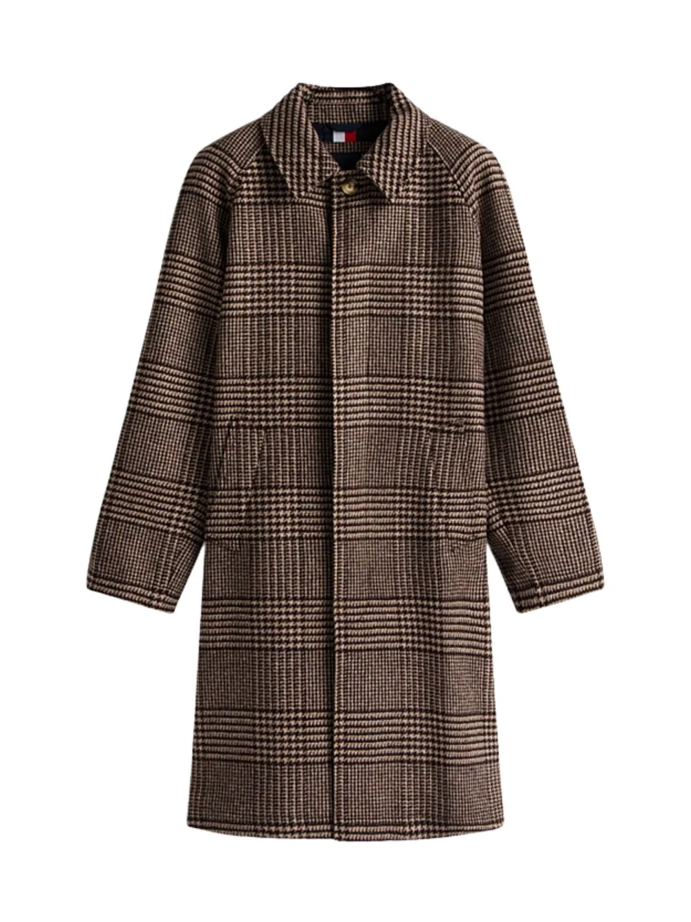 Tommy Hilfiger buttoned checked coat | Brown | Image 1
