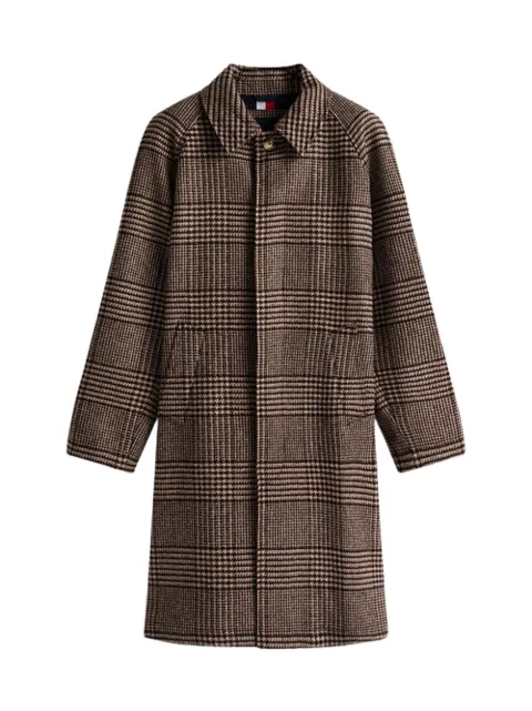 Tommy Hilfiger buttoned checked coat