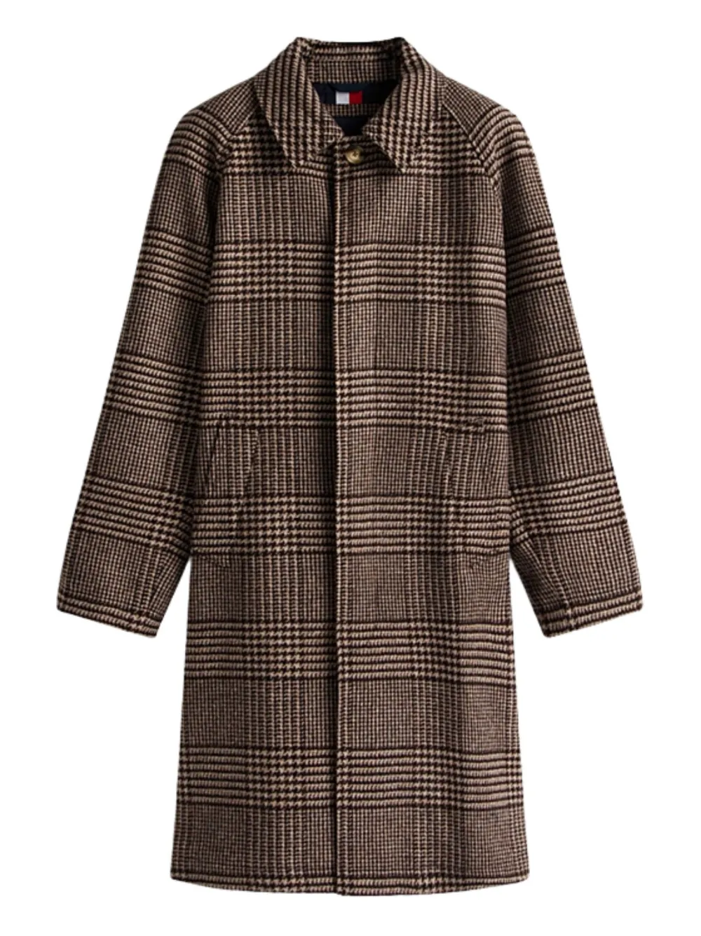 Tommy Hilfiger buttoned checked coat | Braun | Image 1