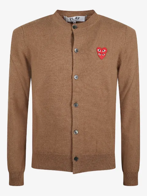 Comme Des Garçons Play heart-appliqué buttoned wool cardigan