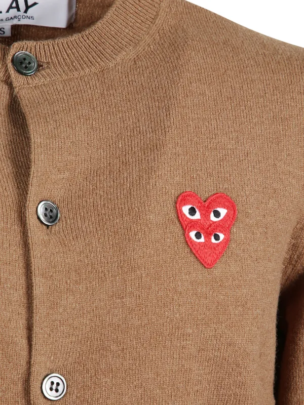 Comme Des Garçons Play ハートアップリケ ウールカーディガン