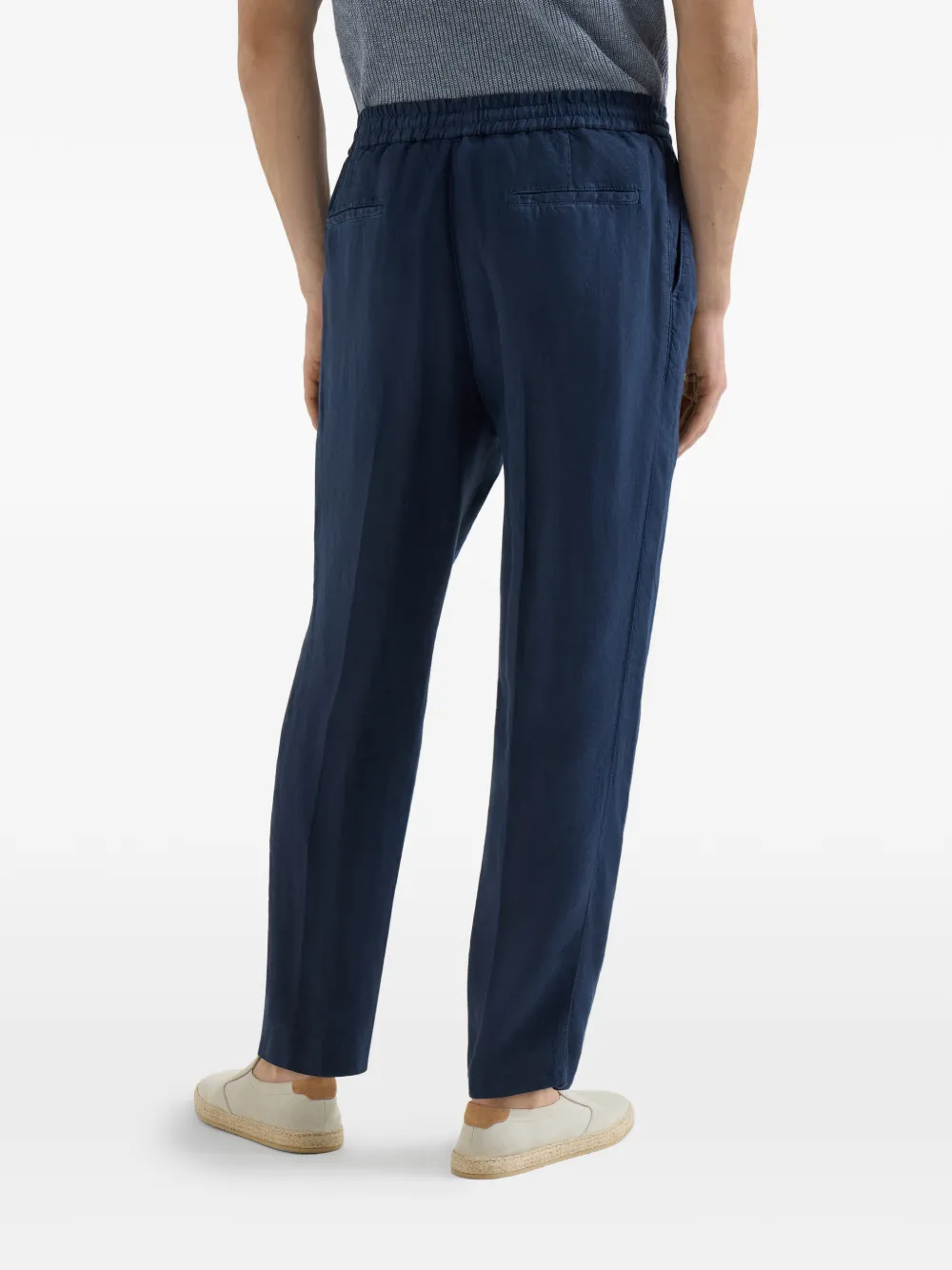 Brunello Cucinelli Broek met trekkoord Blauw