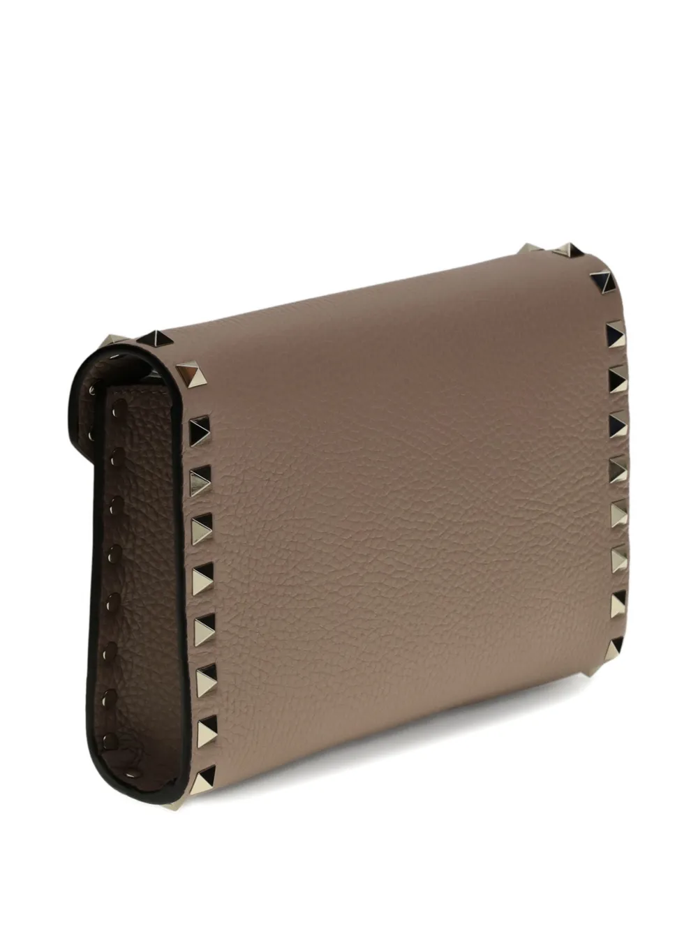 Valentino Garavani Mini Rockstud schoudertas van leer met textuur Grijs