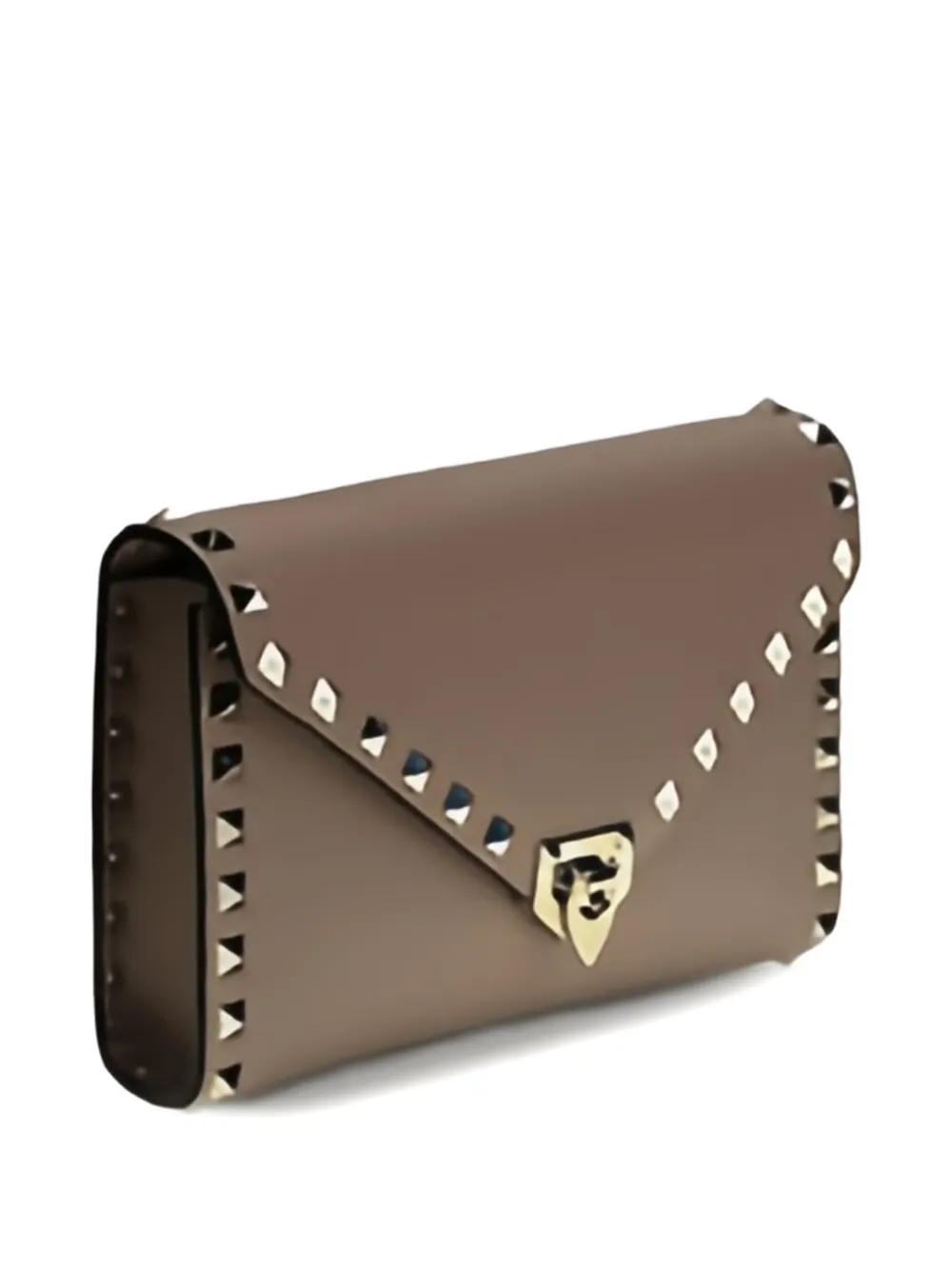 Valentino Garavani Mini Rockstud schoudertas van leer met textuur Grijs