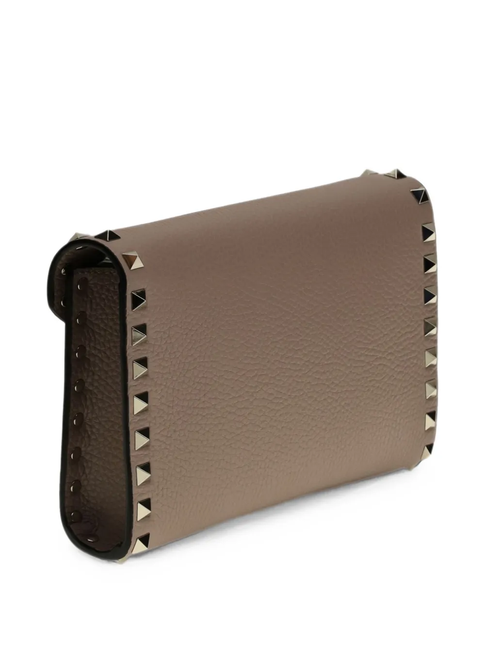 Valentino Garavani Mini Rockstud schoudertas van leer met textuur Grijs