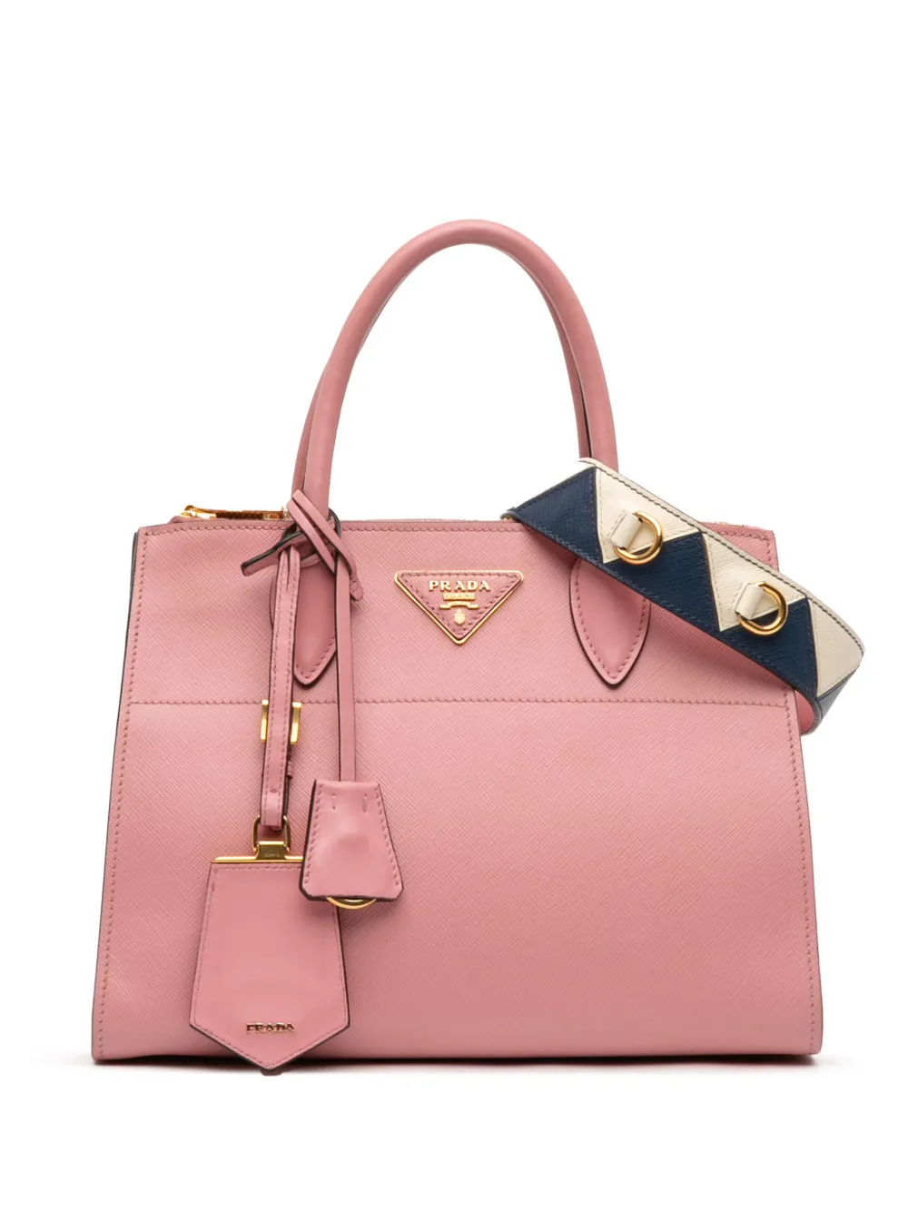 Prada Pre-Owned 2013-2025 City Calf Trimmed Saffiano Greche Paradigme