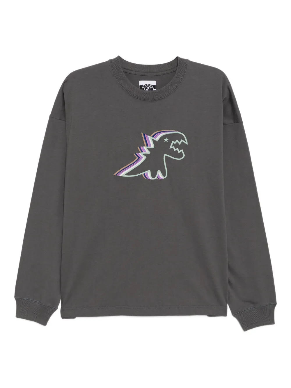 SPORT b. by agnès b. T-shirt con ricamo Dino - Grigio