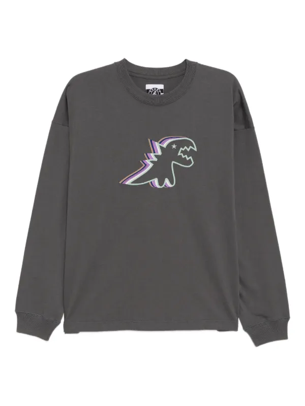 SPORT b. By Agnès b. Dino-embroidered T-shirt | Grey | FARFETCH GE