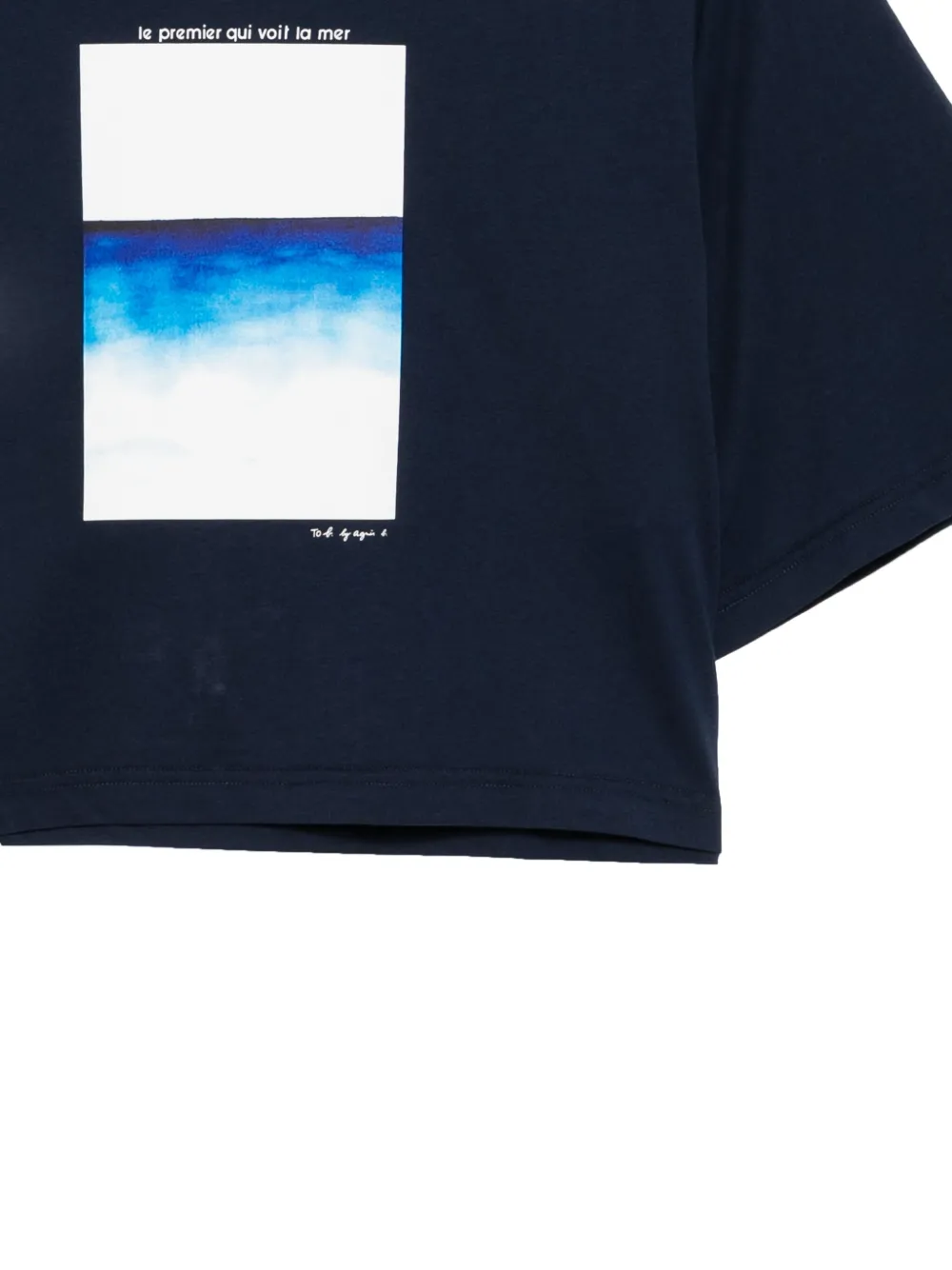 To b. by agnès b. T-shirt met grafische print Blauw