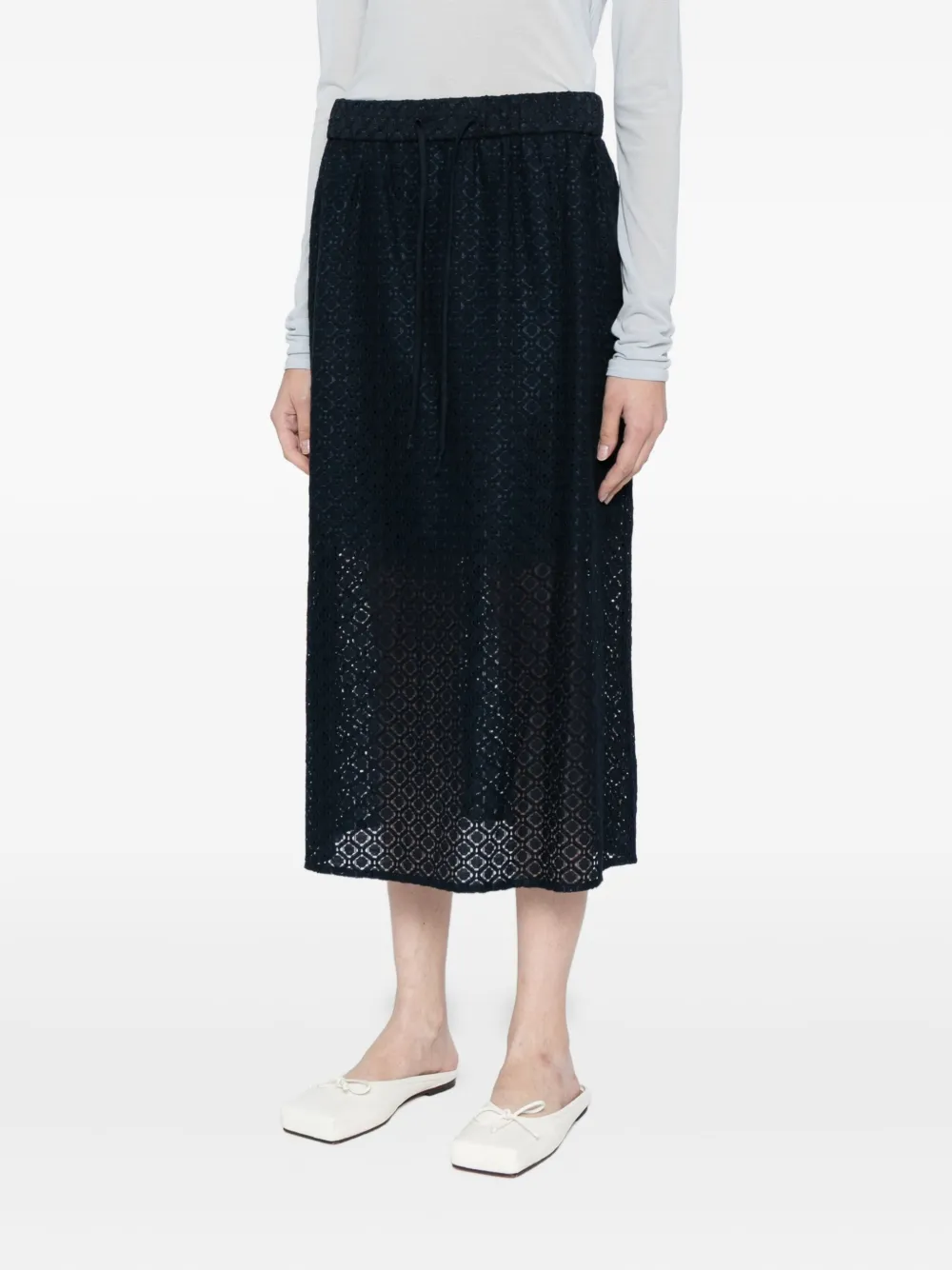 To B. By Agnès B. Optical Skirt In Blue