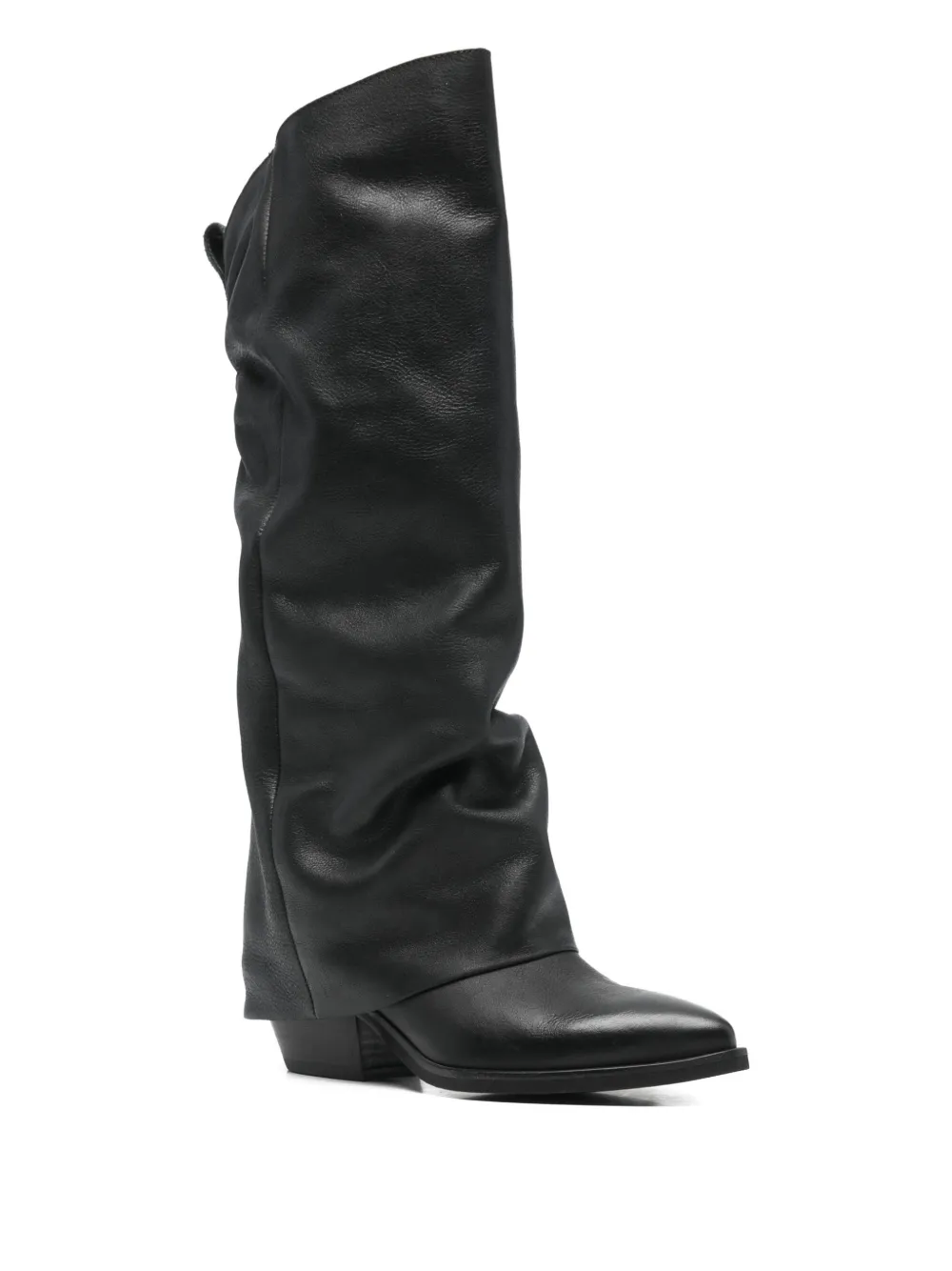 Gisel Moire Hunter point-toe heeled boots | Knee-High Boots | Image 2