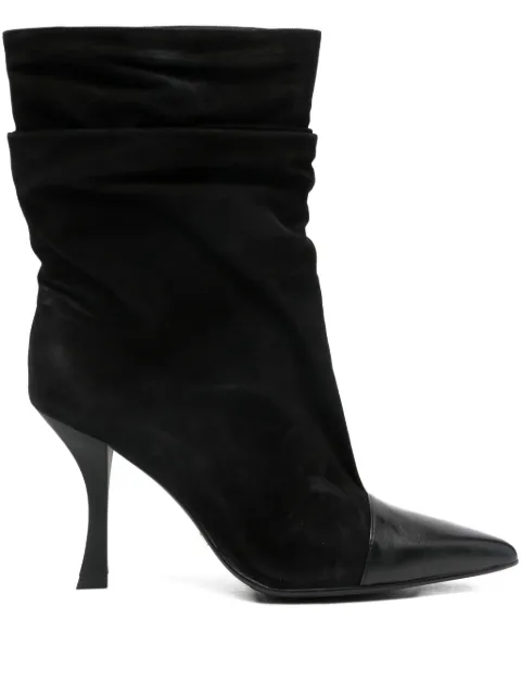Marc Ellis 90mm pointed-toe ruched boots