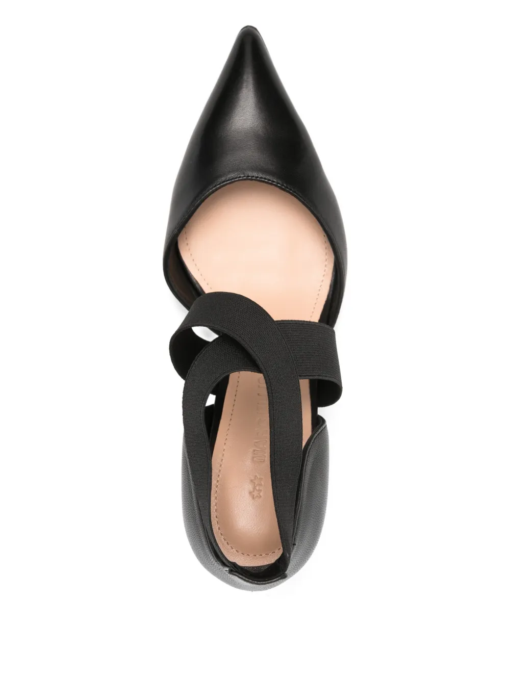 Marc Ellis 60mm elasticated strap pumps Zwart