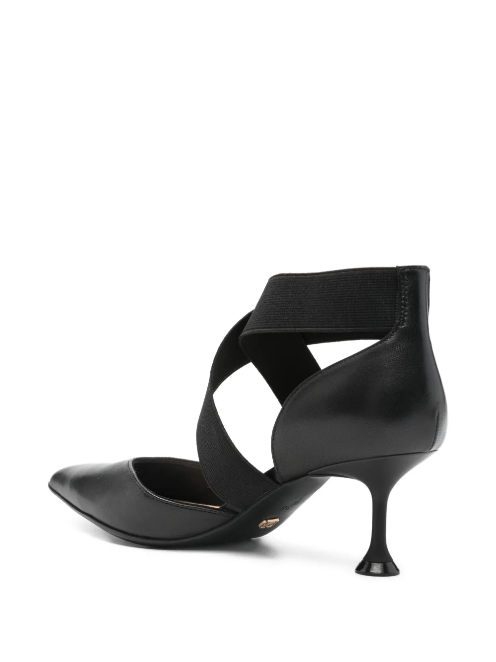 Marc Ellis 60mm elasticated strap pumps Zwart