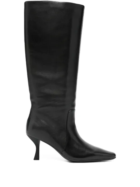 Marc Ellis 70mm pointed-toe sculpted-heel knee-high boots 